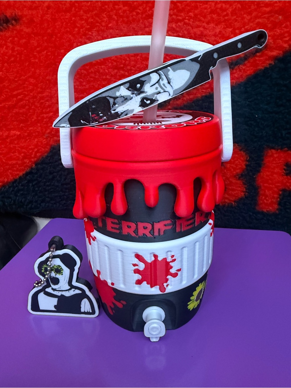 Custom Design - Halloween Theme Terrifier Cooler Can Holder 12 oz by 3d print
